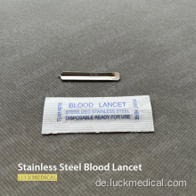 Edelstahlblut Lancet Blutzucker -Test